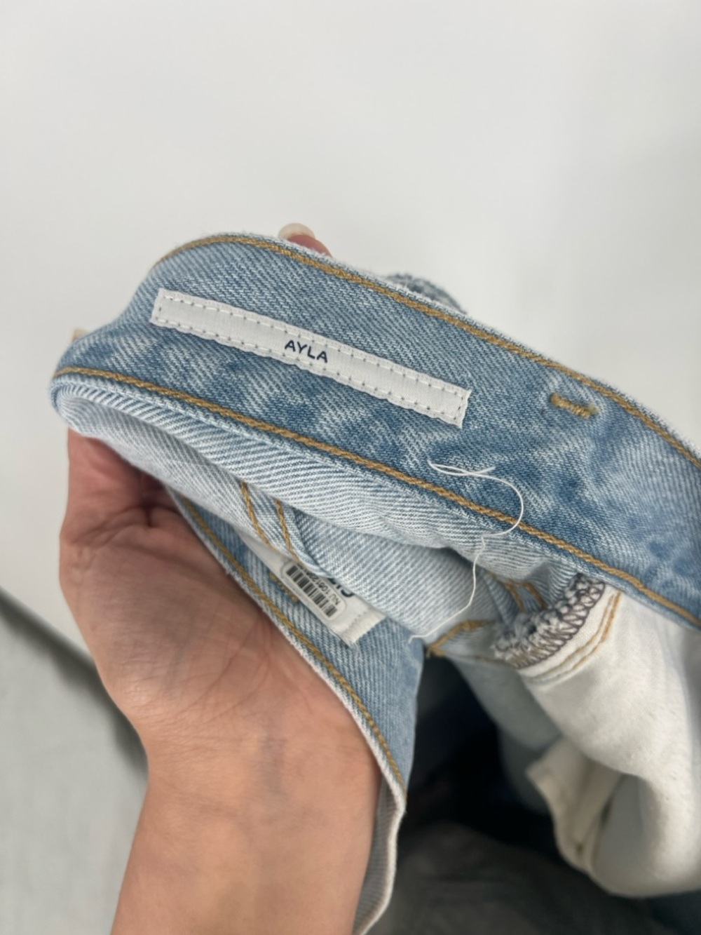 Citizens Of Humanity Ayla Long Inseam Light Blue Distressed Denim Shorts 34 - Picture 11 of 11
